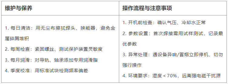 超声波焊接机维护技巧