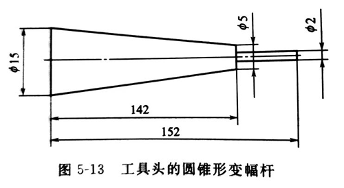 简单形状加工工具头对变幅杆共振频率的影响